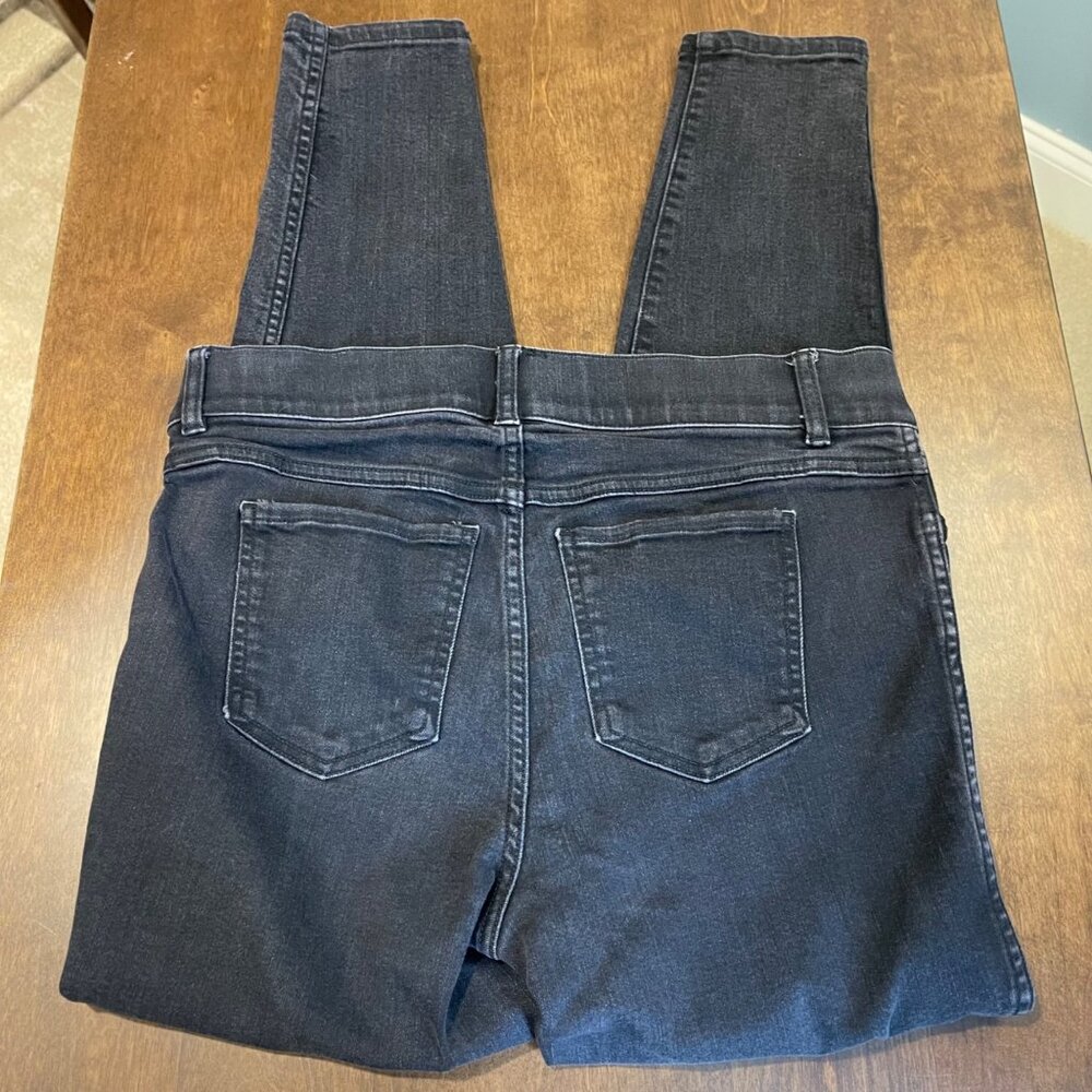 SPANX EveryWear Ankle Skinny Jeans Womens Size Large Clean Black Color Stretch - Picture 10 of 12